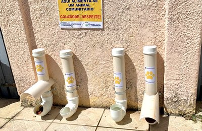 Projeto da Uninassau Maceió instala comedouros e bebedouros para animais de rua