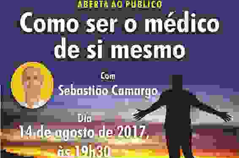 Palestra gratuita na segunda-feira, 14, aborda como ser o médico de si mesmo