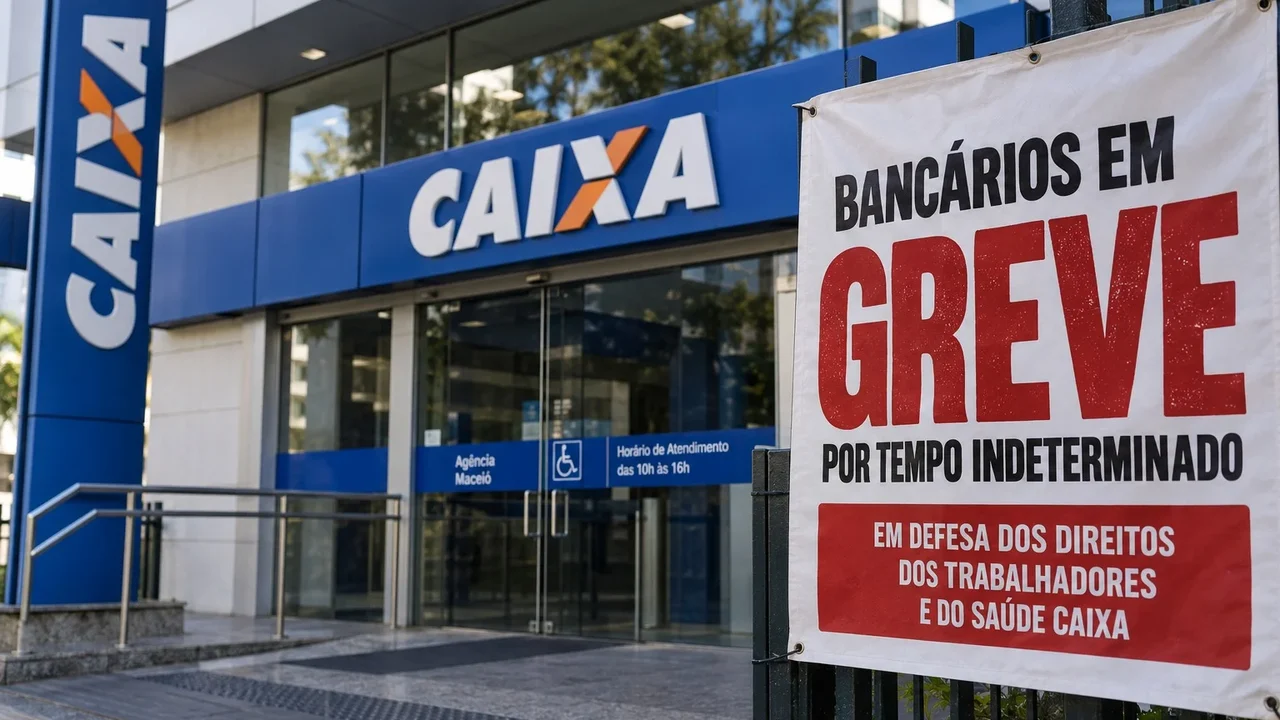 Funcionários da Caixa aprovam greve por tempo indeterminado em Alagoas a partir do dia 10