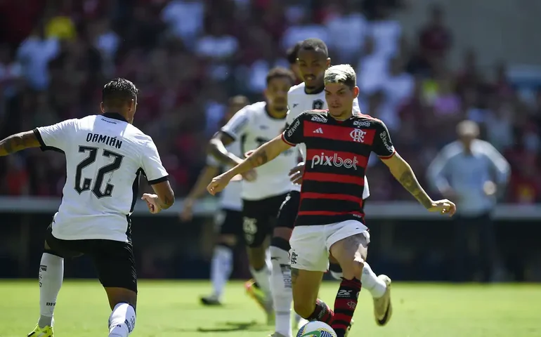 Botafogo goleia o Flamengo e assume a liderança do Brasileirão
