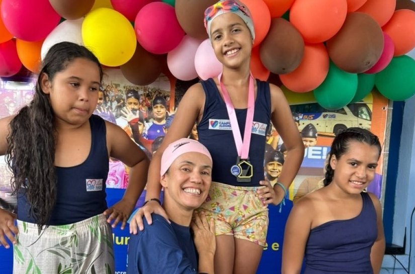 Projeto Amo Nadar de Campo Alegre realizou o 2º Campeonato Municipal de Natação Infantojuvenil