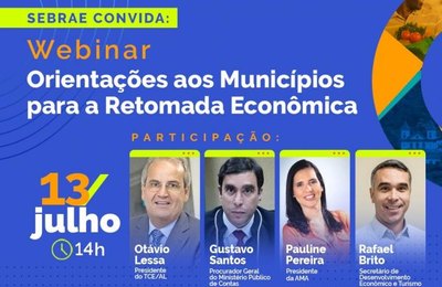 TCE/AL participa de Live com orientações aos municípios para a retorno econômico em Alagoas