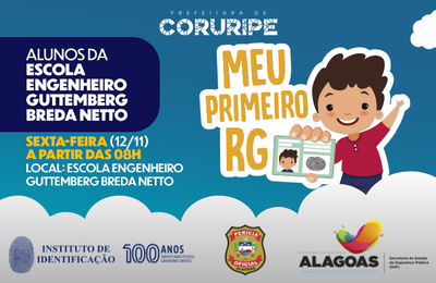 Parceria entre Coruripe e Instituto de Identificação de Alagoas traz o programa Meu Primeiro RG 