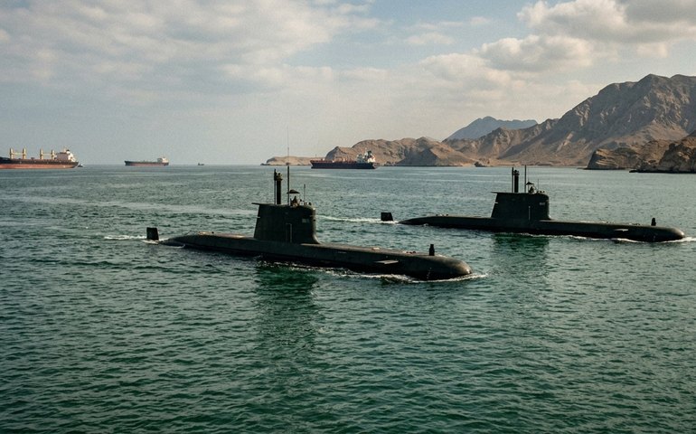 Submarinos Ghadir estão no Estreito de Ormuz, informa agência iraniana