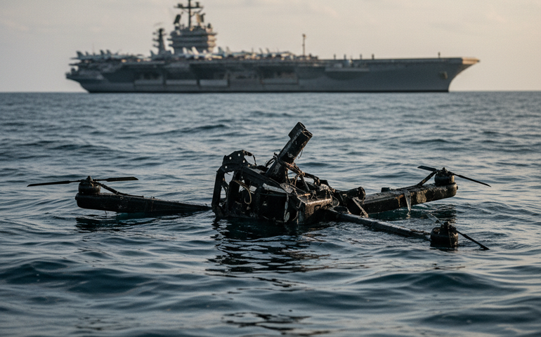 Militares dos EUA dizem ter abatido drone iraniano próximo a porta-aviões