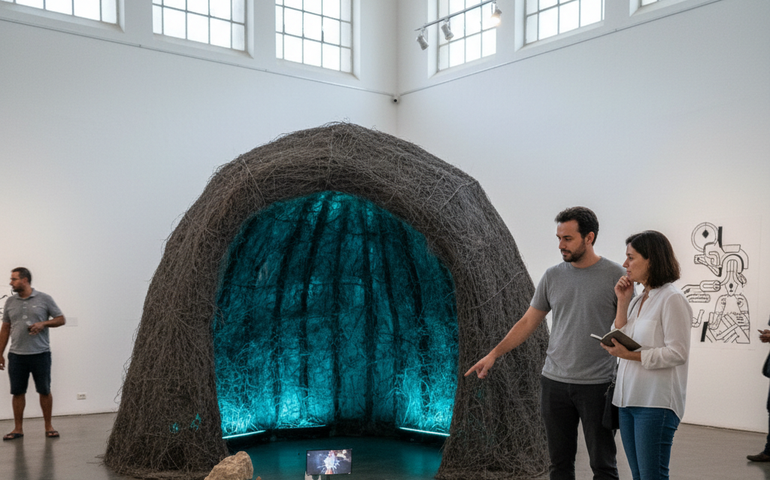 Darks Miranda e Mariana Kaufman criam grutas e ilhas simbólicas em exposição no Sesc Copacabana