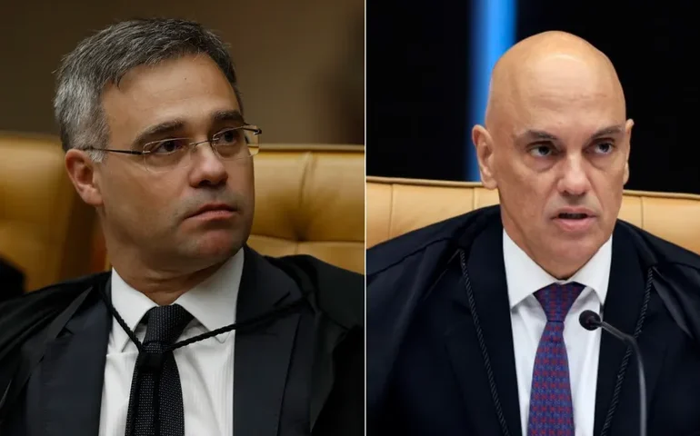 Moraes e Mendonça discutem no 
 julgamento do 8 de janeiro no STF: 'Não coloque palavras na minha boca'