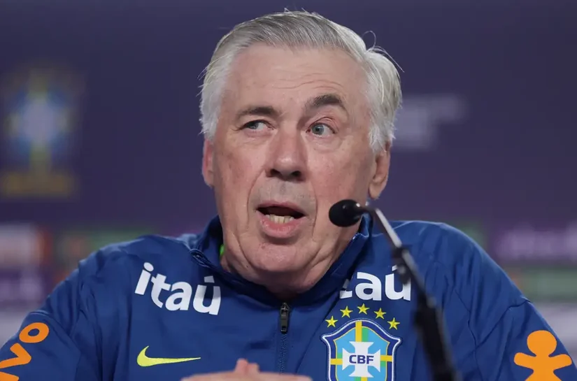 Ancelotti manterá Brasil com quatro atacantes em duelo contra o Chile