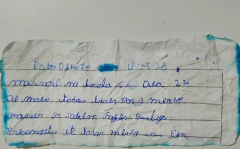 Bilhetes com ameaças de massacre e símbolos nazistas assustam comunidade escolar em Coruripe