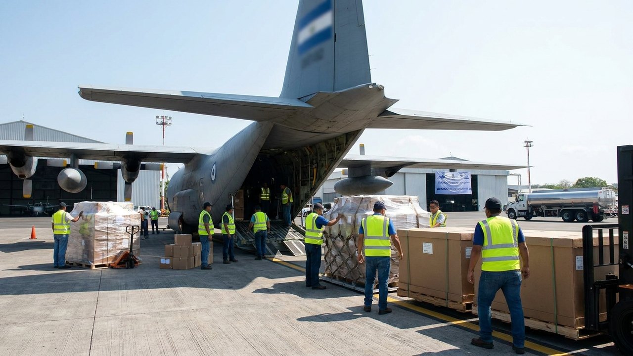 El Salvador envia sexto avião com ajuda humanitária para a Venezuela