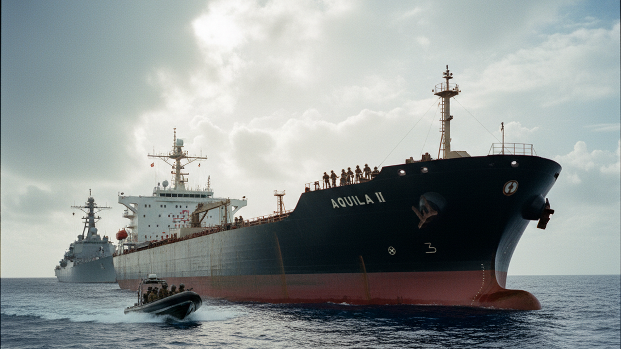 EUA interceptam petroleiro Aquila II no Oceano Índico após perseguição internacional