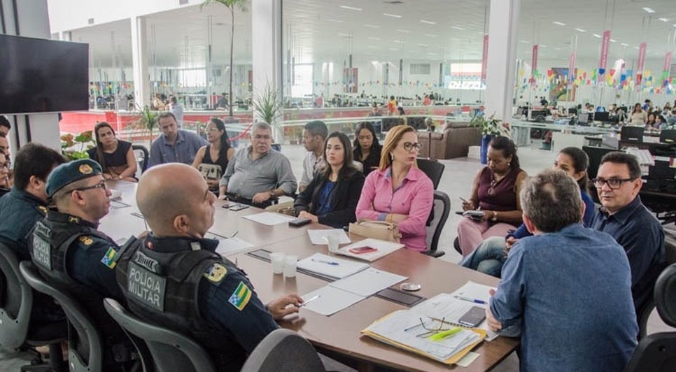 Reunião de segurança saúde / Foto: SES