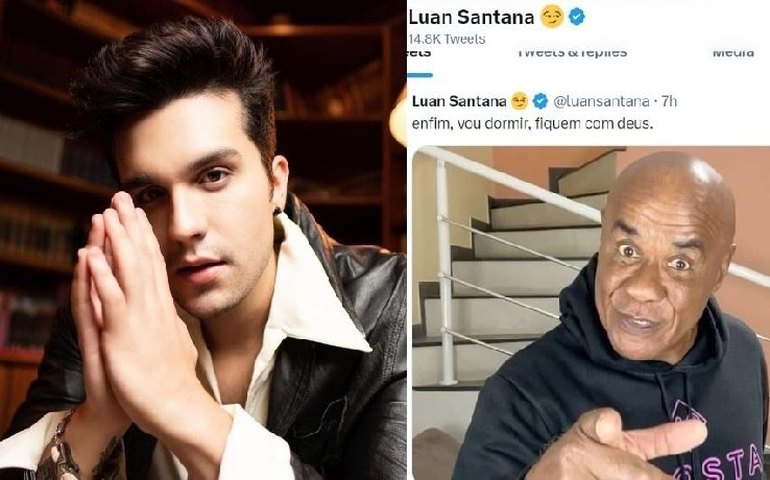 Luan Santana é hackeado e seu perfil no Twitter publica fotos de Kid Bengala