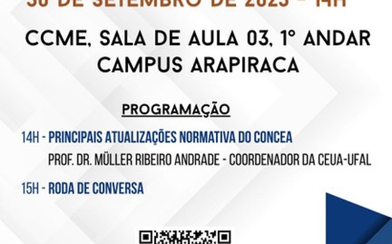Comissão de Ética no Uso de Animais promove encontro no Campus Arapiraca