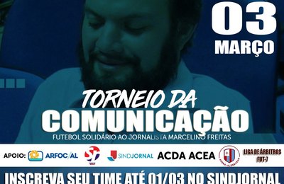 Marcelino Freitas: Torneio solidário acontece no sábado, 3 de março 