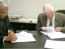 Assinatura do convênio entre a igreja e o Tribunal de Justiça de Alagoas