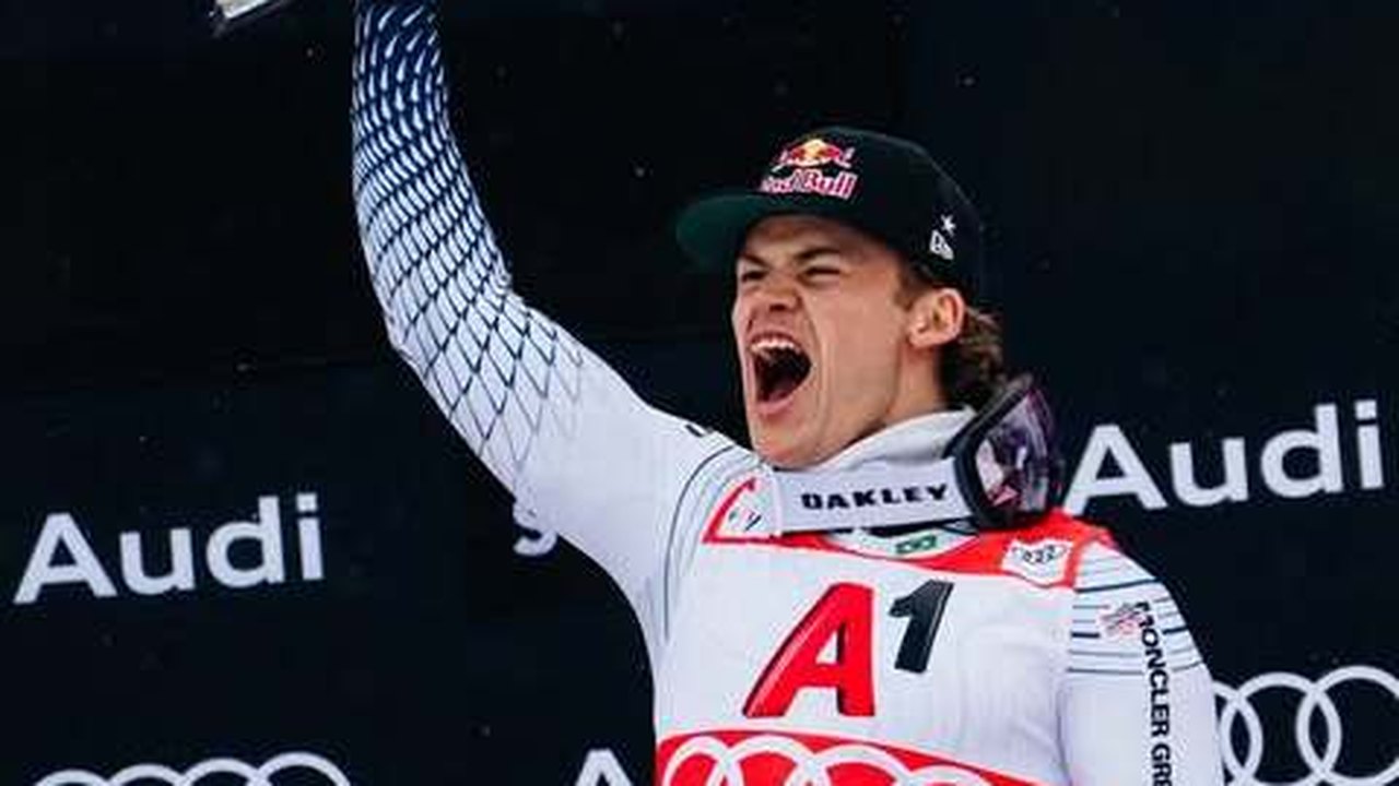 Lucas Pinheiro abre temporada com ouro em slalom gigante na Áustria