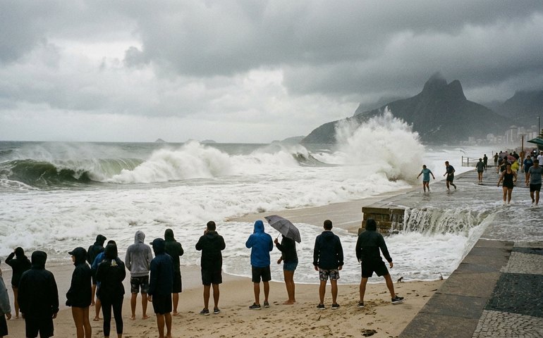 Frente fria muda o tempo no Rio no Dia das Mães, e cidade entra em alerta para ressaca com ondas de até 3 metros