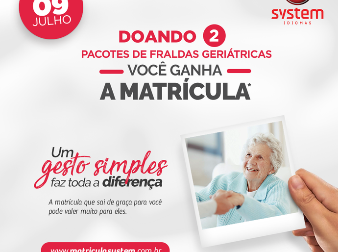 Matrícula Solidária da System Idiomas promove valorização de abrigos para idosos