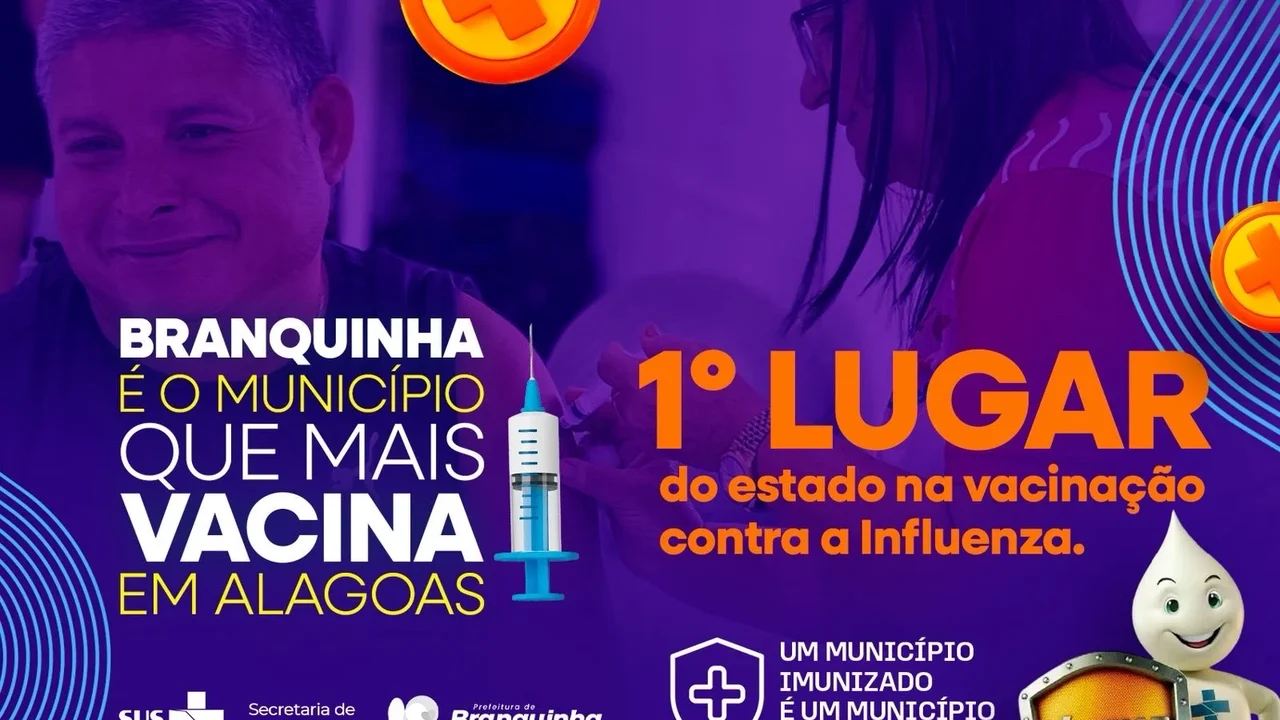 Branquinha é o município que mais vacina contra a Influenza em Alagoas
