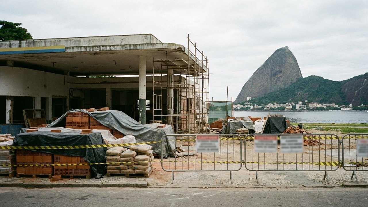 Obra em antigo posto no Aterro do Flamengo é embargada; empresa diz que projeto prevê showroom