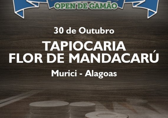 Murici Open de Gamão vai reunir competidores de todo Estado dia 30 deste mês