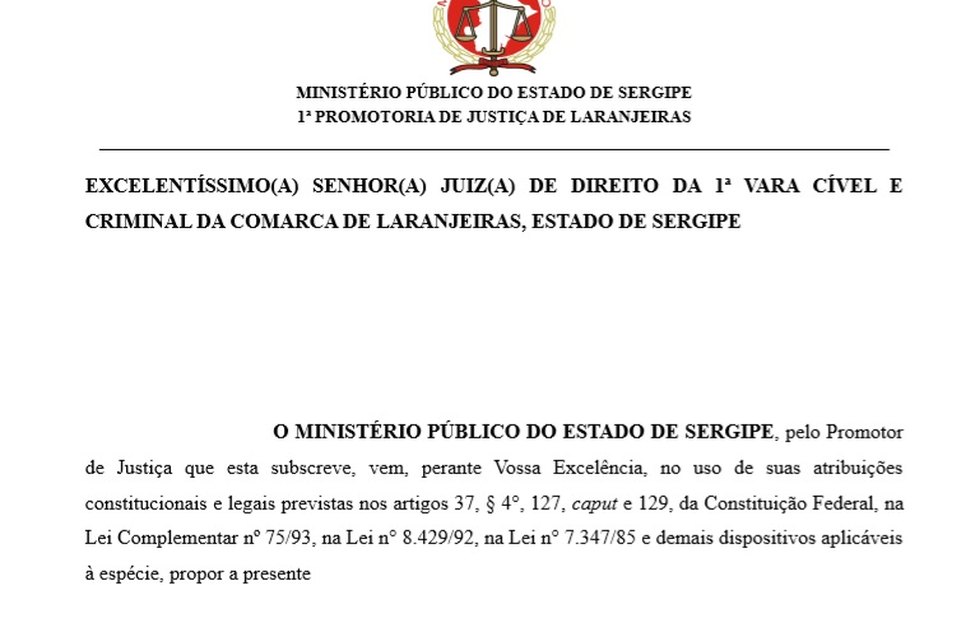 MP PEDIDO DE AFASTAMENTO CAMARA DE LARANJEIRAS