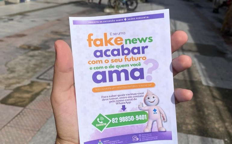 Projeto Saber + Saúde da Uncisal alerta para os danos da desinformação