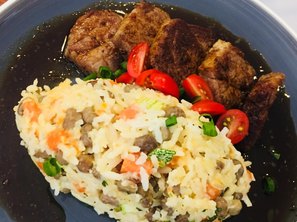 "Carne do sol no cupim com baião de 2"