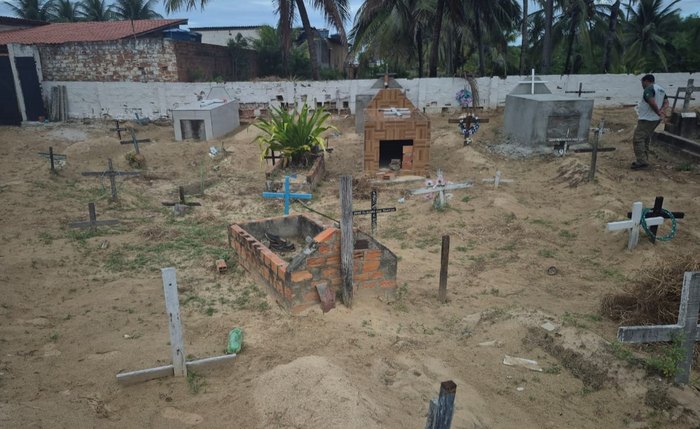 Cemitério municipal no Pontal do Peba em Piaçabuçu