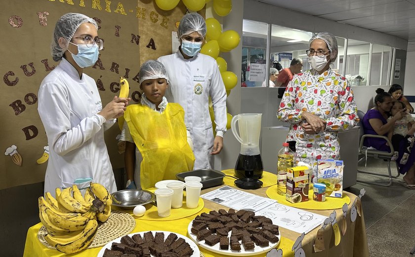 Nutricionistas do HGE ensinam crianças internadas na Pediatria a apreciar comidas saudáveis