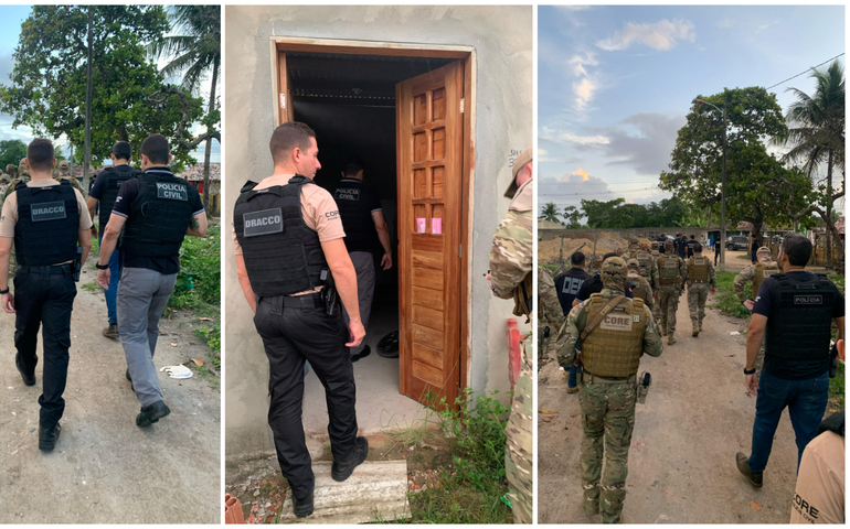 Polícia realiza operação e prende envolvidos em homicídios e tráfico de drogas, em Rio Largo