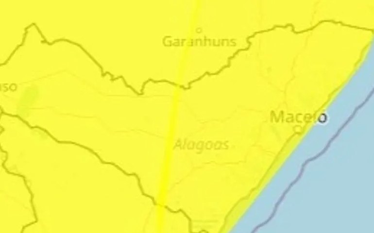 Inmet alerta para chuvas intensas em todas as cidades de Alagoas