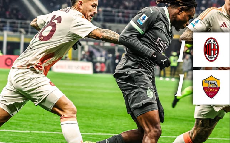 Em jogo morno, Milan e Roma empatam e seguem longe dos primeiros colocados do Italiano