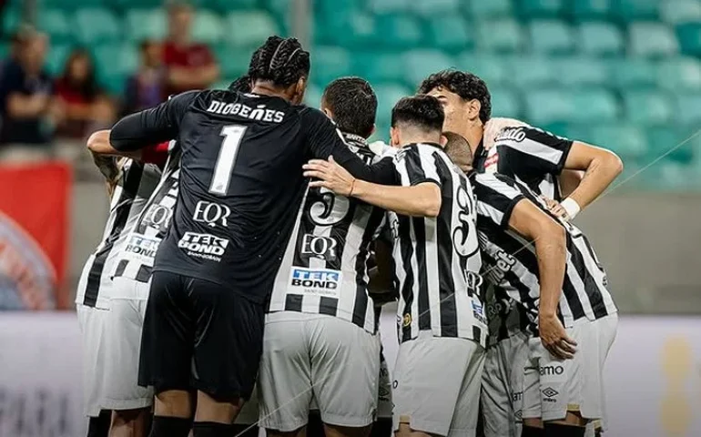 Sem Neymar e Gabigol, Santos abre 2 a 0, mas só empata com Bahia na Fonte Nova