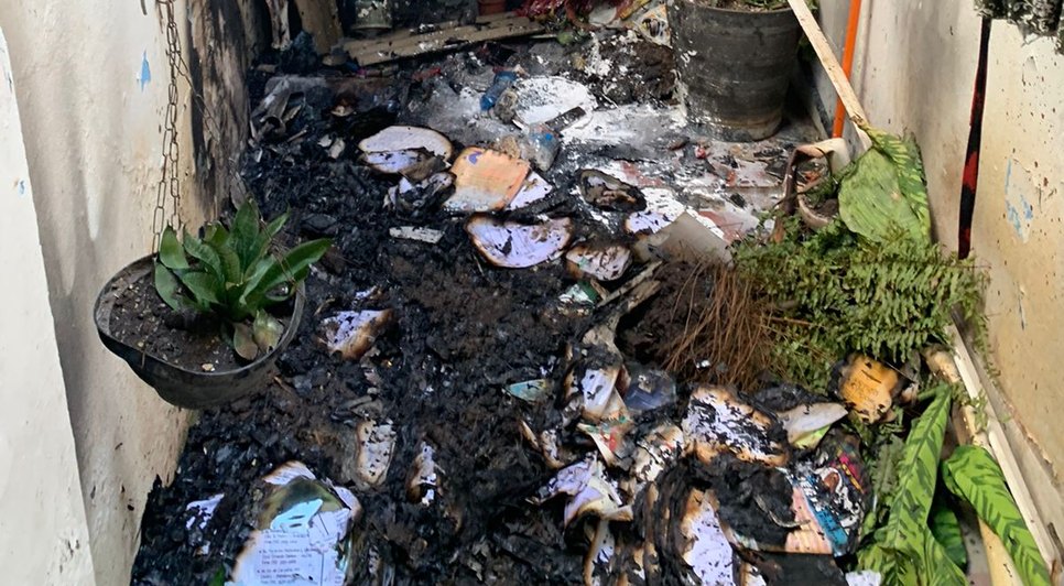 Incêndio atinge cômodo de uma residência no centro de Aracaju / Foto: Foto: CBMSE/Divulgação