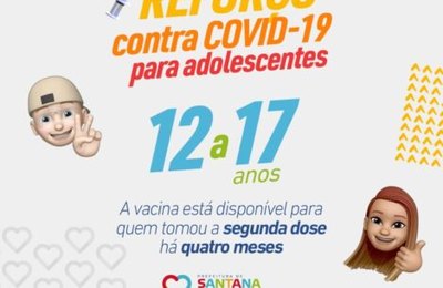 Dose de reforço é liberada para adolescentes de 12 a 17 anos em Santana do Ipanema