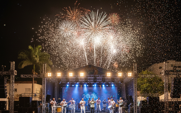 Réveillon 2026 na Penha: Dudu Nobre comanda a virada em palco com samba e queima de fogos