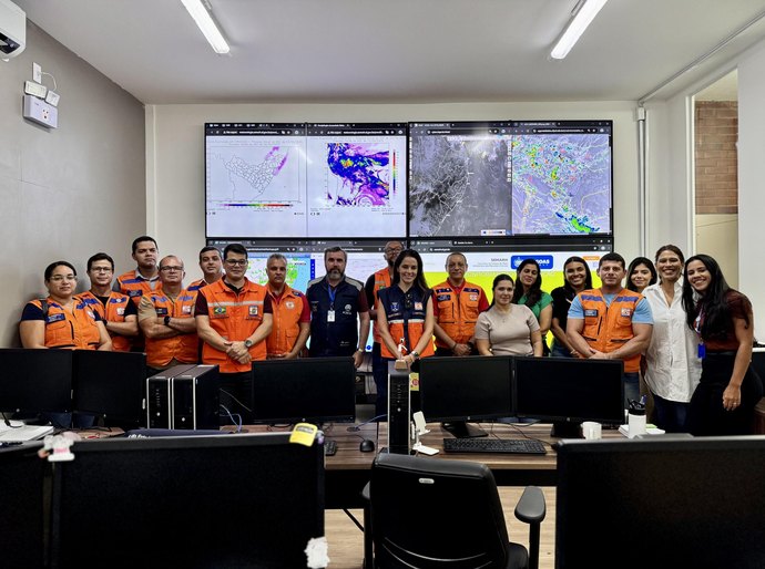 Semarh recebe visita de técnicos do Governo Federal para fortalecer sistema de alerta de desastres