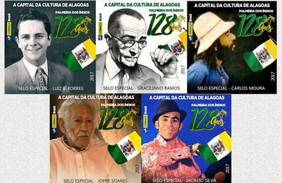 Notáveis são lembrados em selo, nos festejos da emancipação política de Palmeira dos índios