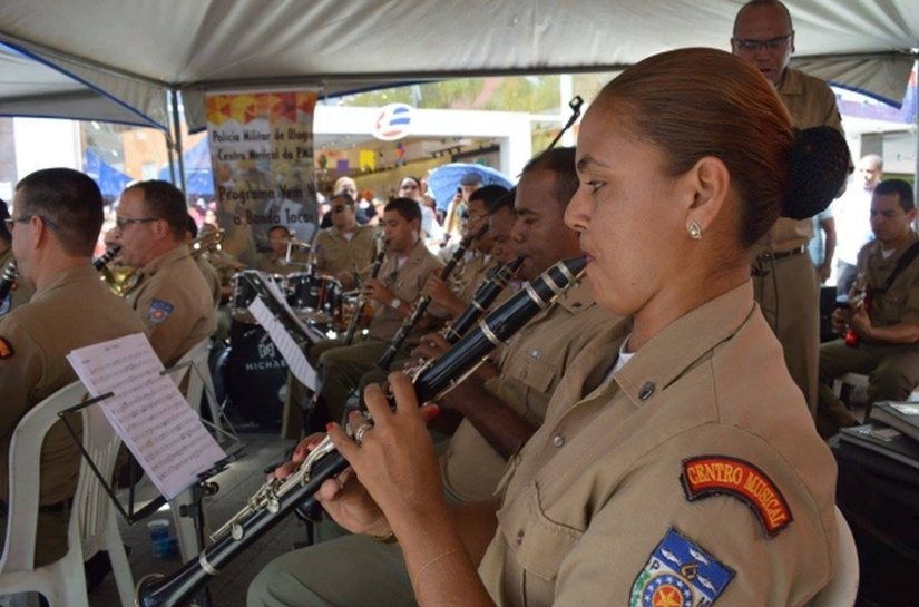 Banda da PM comemora 165 anos com apresentações no Centro