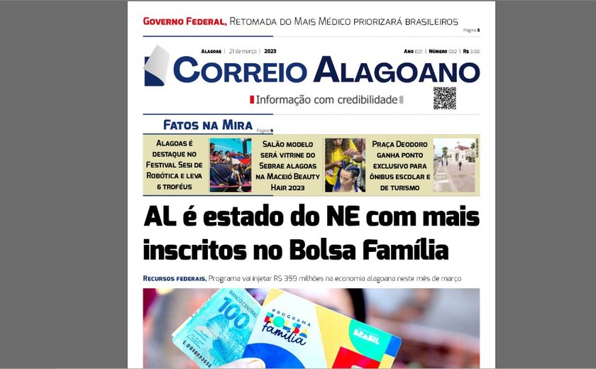AL é estado do NE com mais inscritos no Bolsa Família