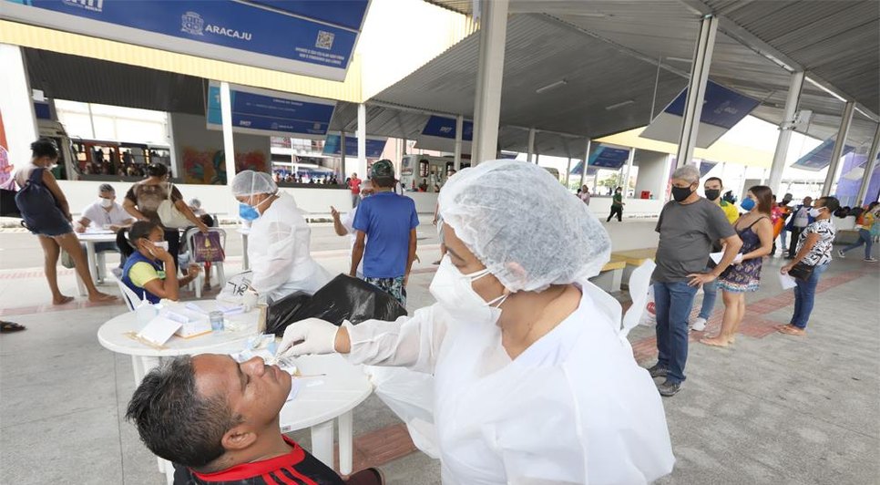 Testagem contra Covid-19 é ofertada no Terminal do Mercado em Aracaju