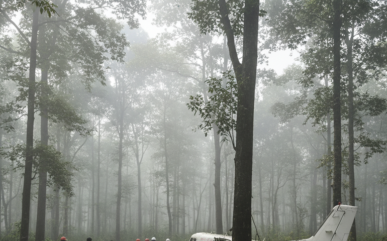 Queda de avião de transporte médico em floresta na Índia deixa sete mortos