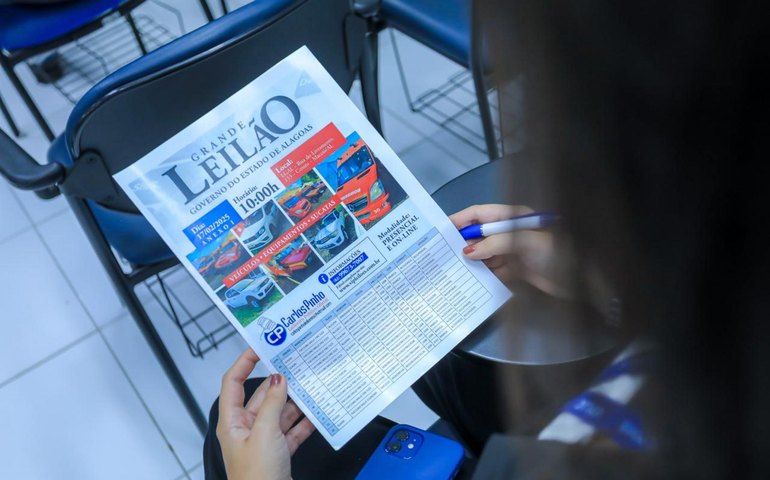 Governo de Alagoas realiza leilão de bens móveis em Maceió