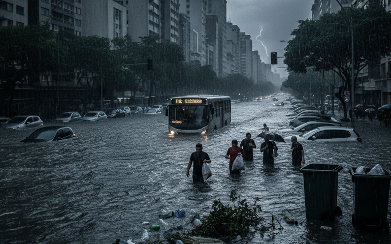 Chuva deixa toda a cidade de SP em estado de atenção para alagamentos