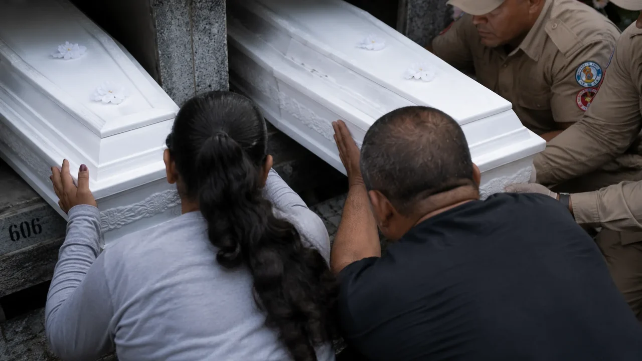 'Ah, minhas filhas... Papai ama tanto vocês!': pai de meninas mortas em desabamento na Ilha faz desabafo durante sepultamento