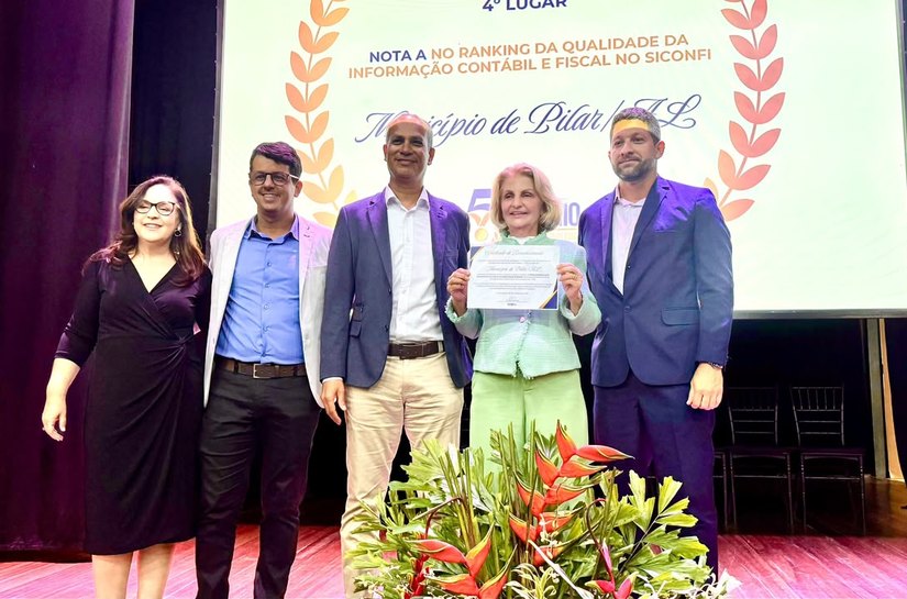 Pilar conquista nota A em ranking nacional e recebe prêmio por qualidade das informações contábeis e fiscais