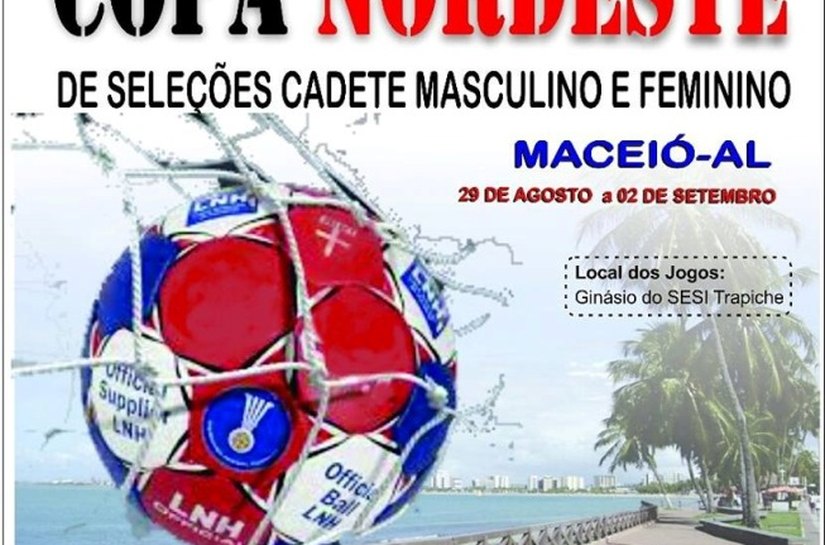 Alagoas sediará a Copa Nordeste Cadete de Seleções de Handebol