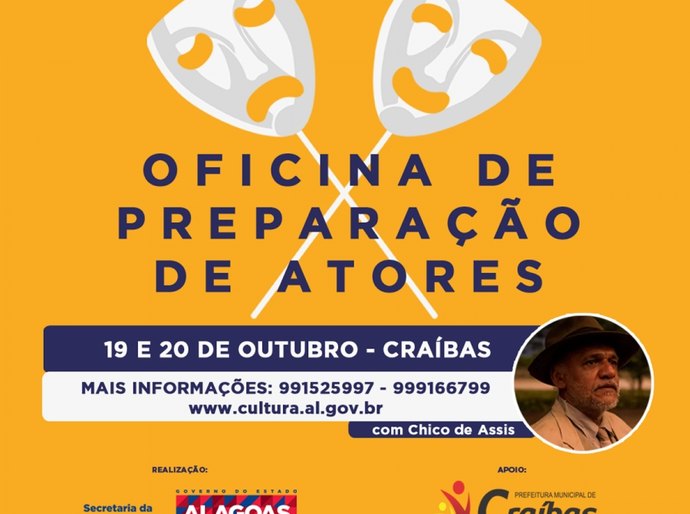 Secult promove Oficina de Preparação de Atores no município de Craíbas